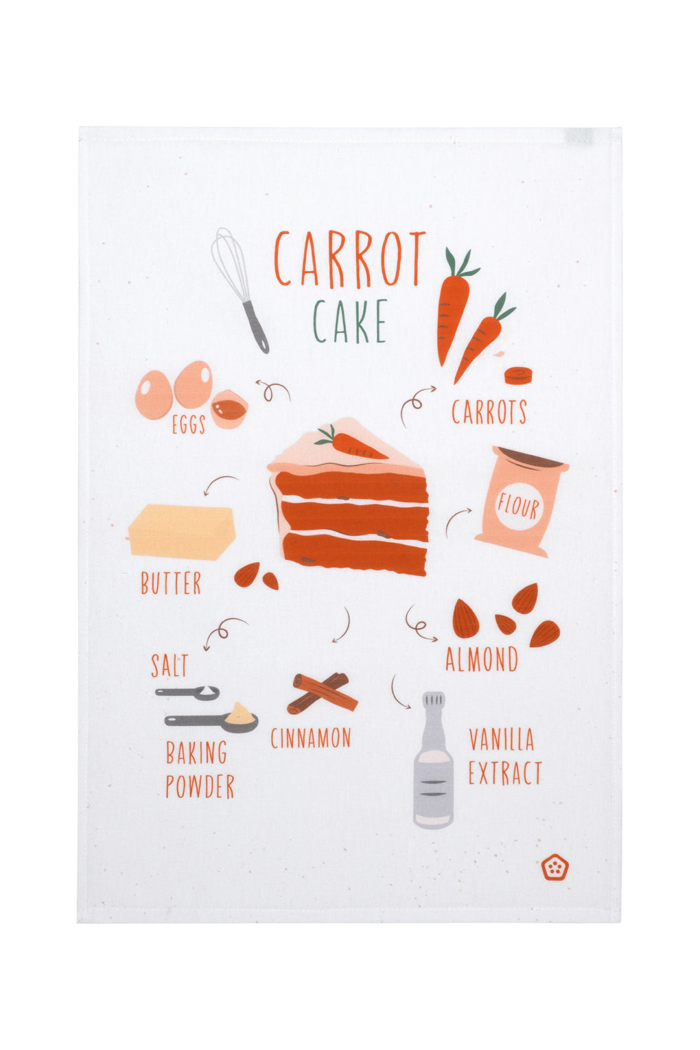 Carrot Cake 4'lü Mutfak Havlusu
