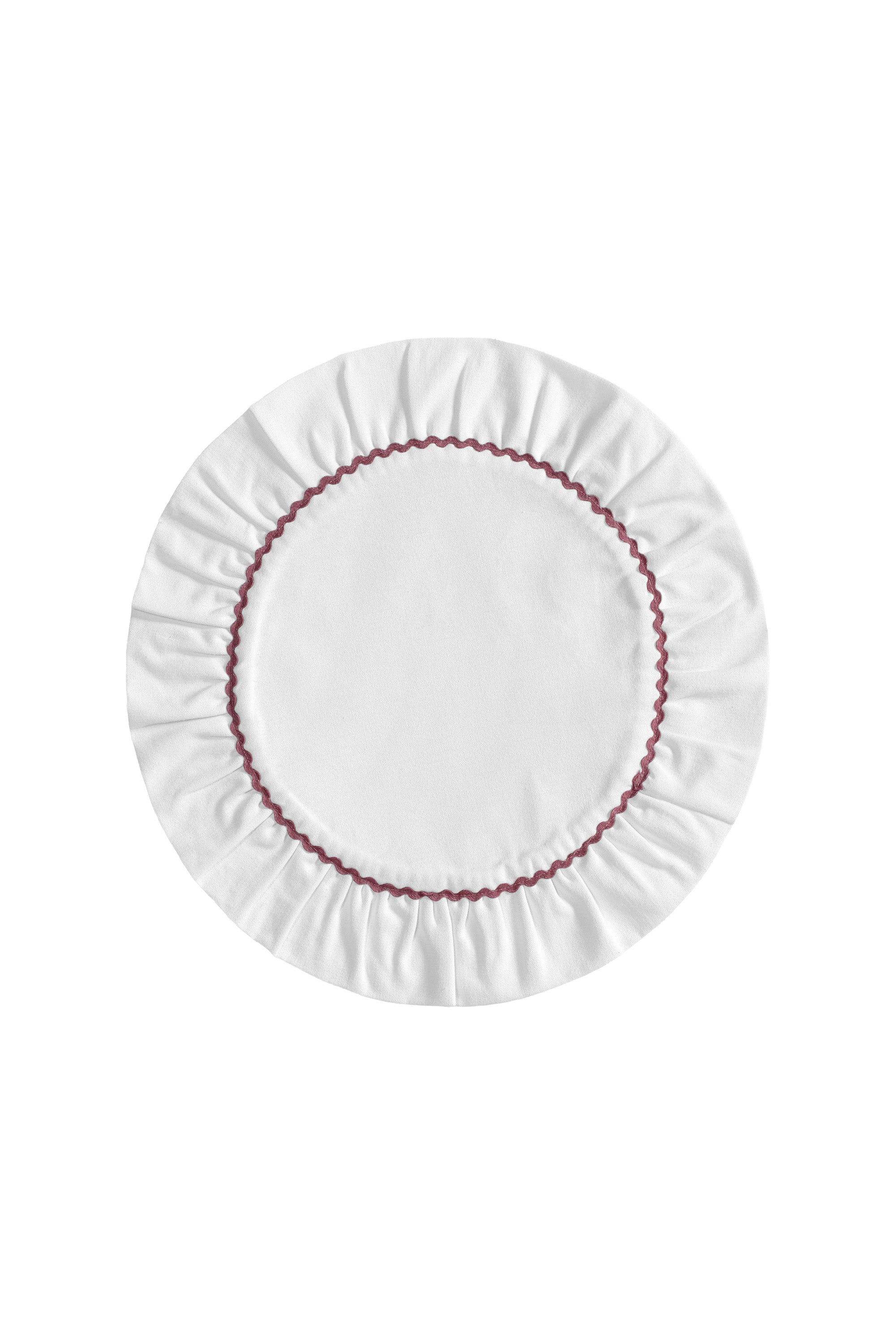 Beyaz Dalga Şeritli Yuvarlak Amerikan Servisi