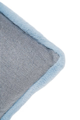 PELUŞ KIRLENT KILIFI GRİ MAVİ