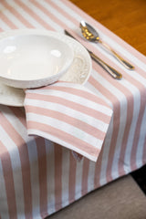 Pembe Çizgili Peçete 4'lü Set