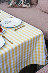 Kömür Çizgili Masa Örtüsü