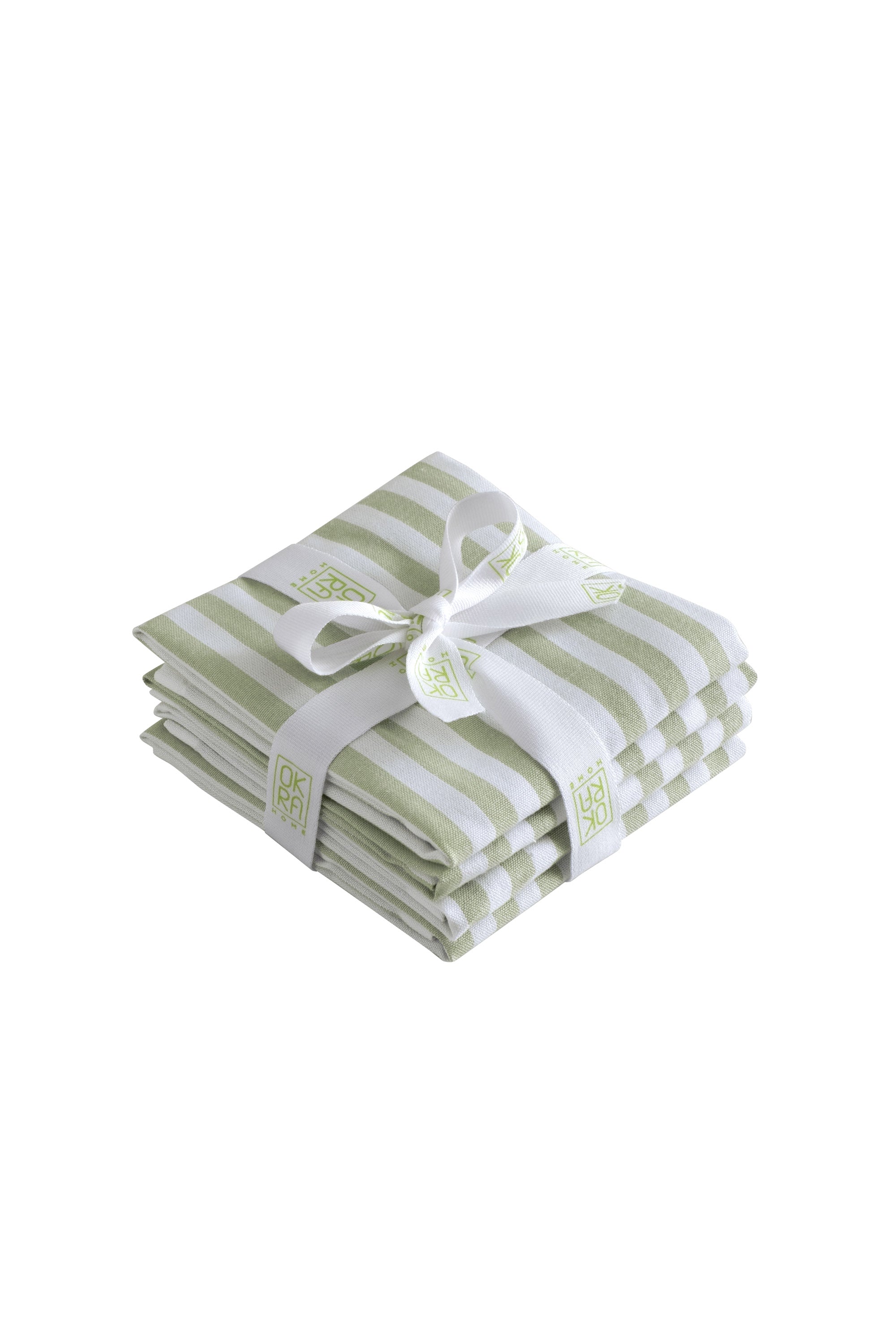 Yeşil Çizgili Peçete 4'lü Set