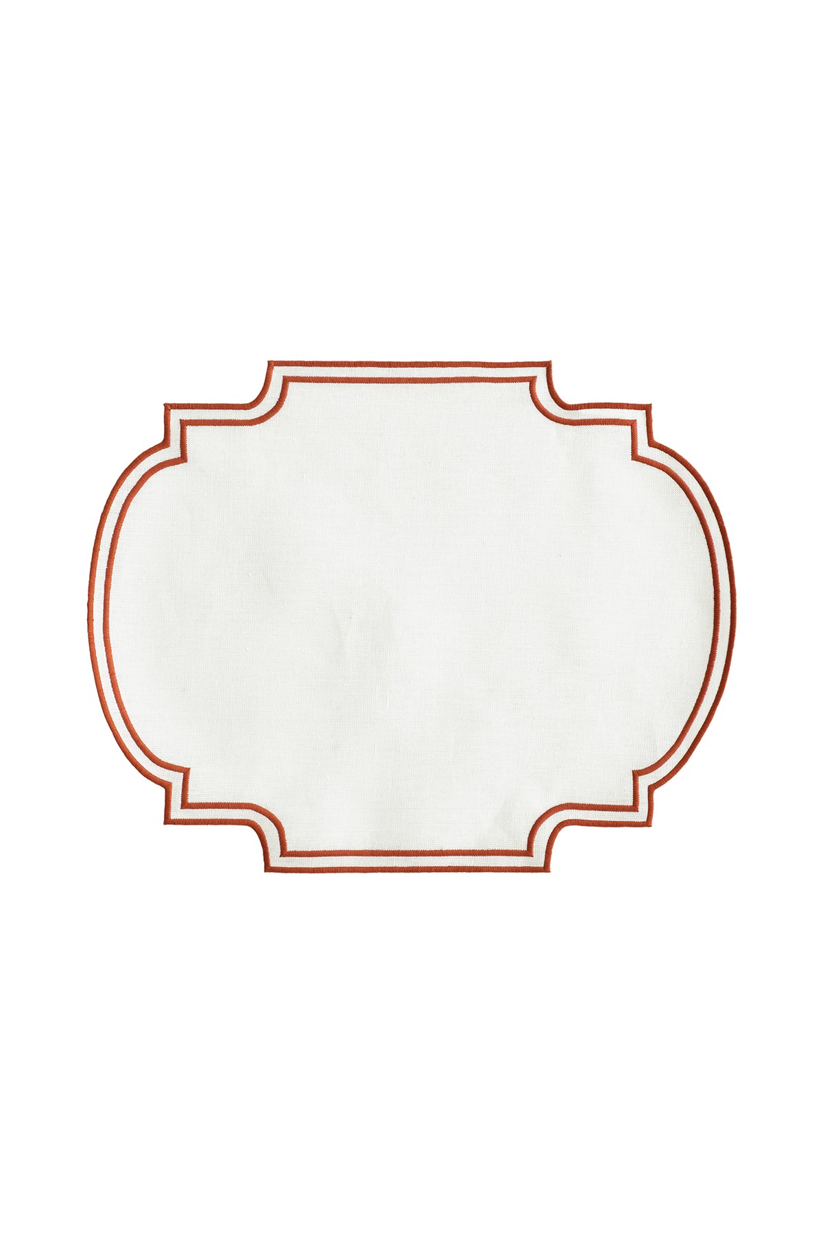Kırmızı Çerçeve Nakışlı Placemat 2li Set (40×50 cm)