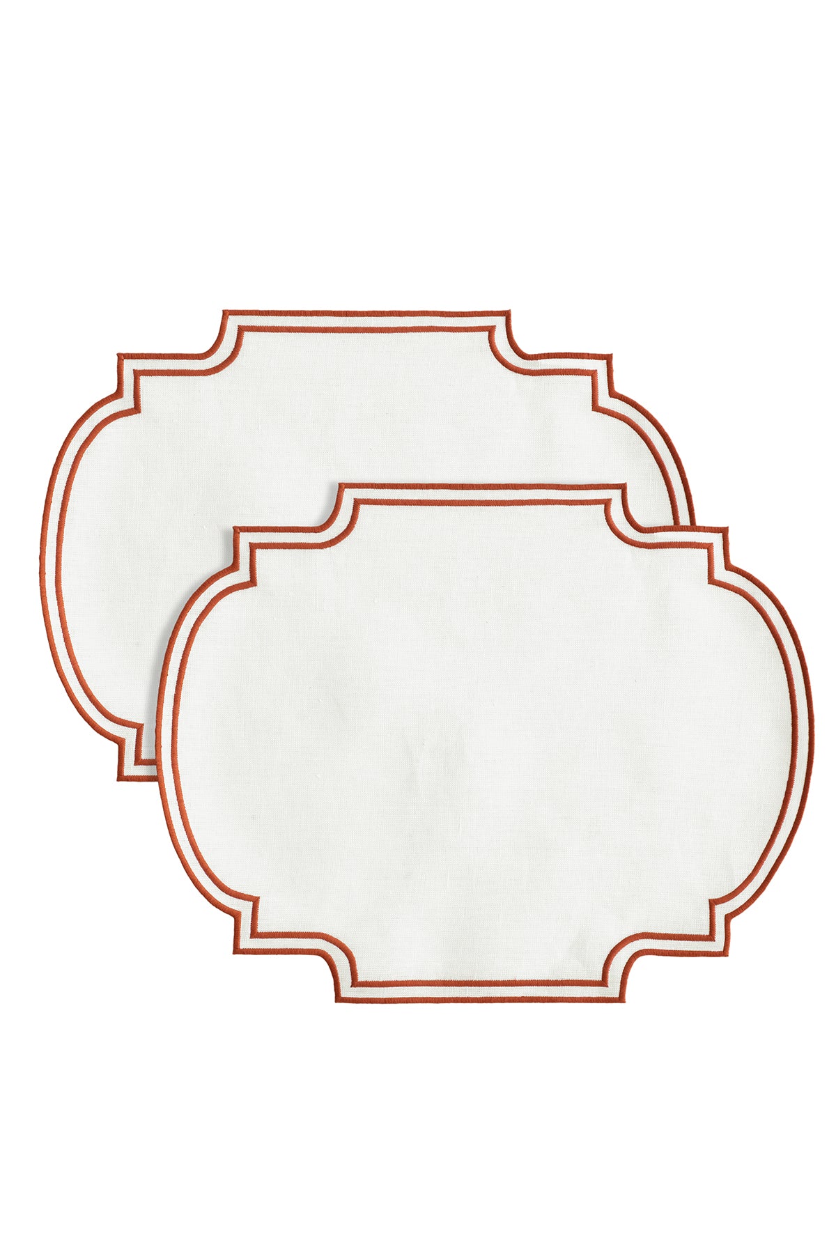 Kırmızı Çerçeve Nakışlı Placemat 2li Set (40×50 cm)