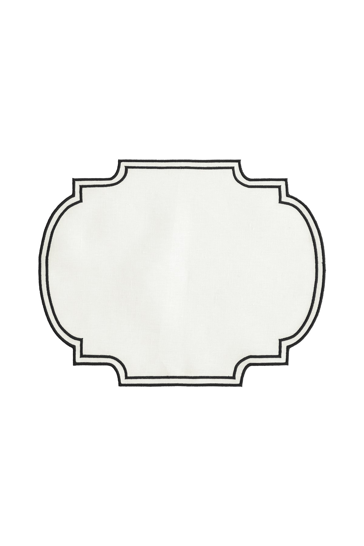 Siyah Çerçeve Nakışlı Placemat 2li Set (40×50 cm)