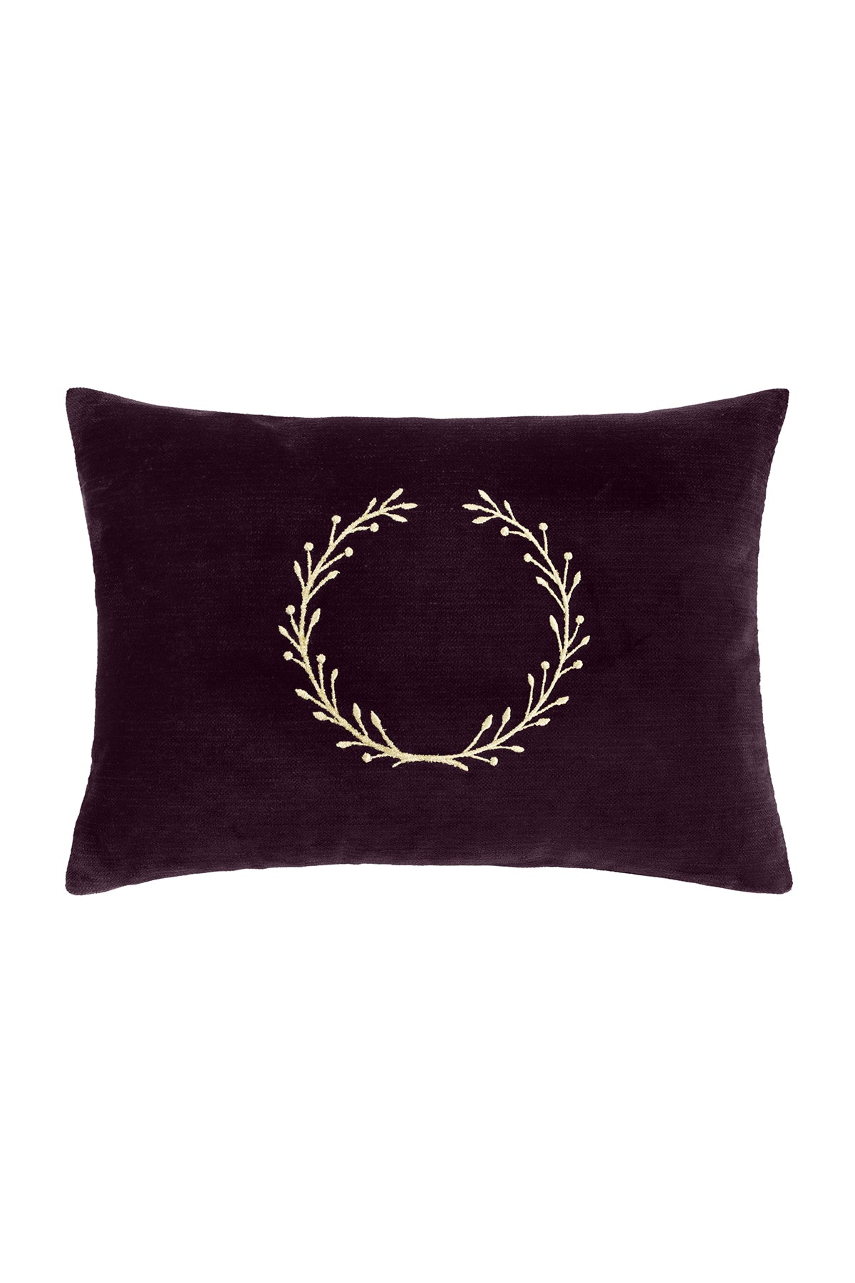 Nakışlı Dekoratif Bordo Kırlent Kılıfı (35×50cm)