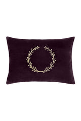 Nakışlı Dekoratif Bordo Kırlent Kılıfı (35×50cm)