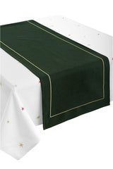 Keten Gold Çerçeve Nakışlı Runner (50×150 cm)