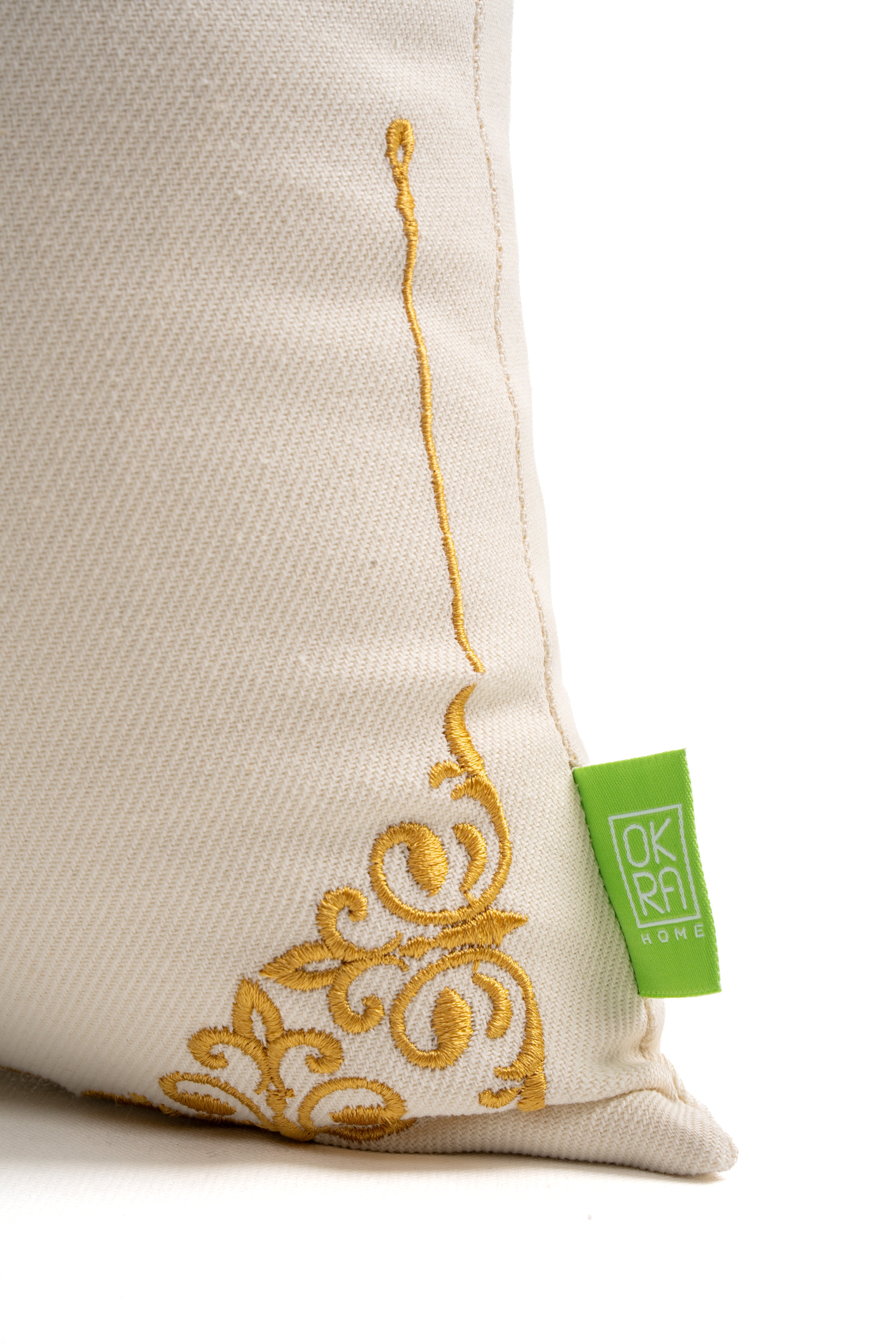 Safi Çerçeve Nakışlı Kırlent Kılıfı (45x45)