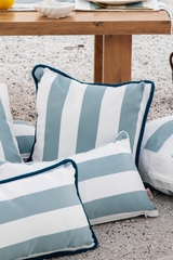 MARINE STRIPE AQUA BURGU BİYELİ 45X45 KIRLENT KILIFI