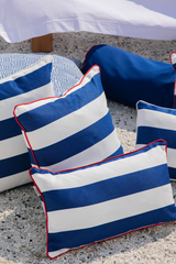 MARINE STRIPE LACİVERT KIRMIZI BİYELİ 30X50 KIRLENT KILIFI