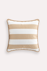 MARINE STRIPE BEJ BURGU BİYELİ KIRLENT KILIFI - 45 CM X 45CM