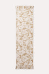 FLORAISON GARDEN KETEN KARIŞIMLI BEIGE RUNNER