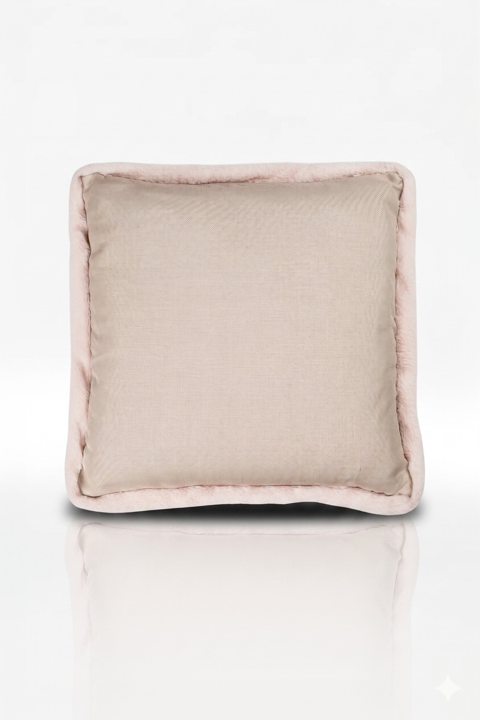 Peluş Kırlent Kılıfı Bej (50x50)