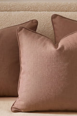 KAHVE LINEN %100 KETEN 50X50KIRLENT KILIFI