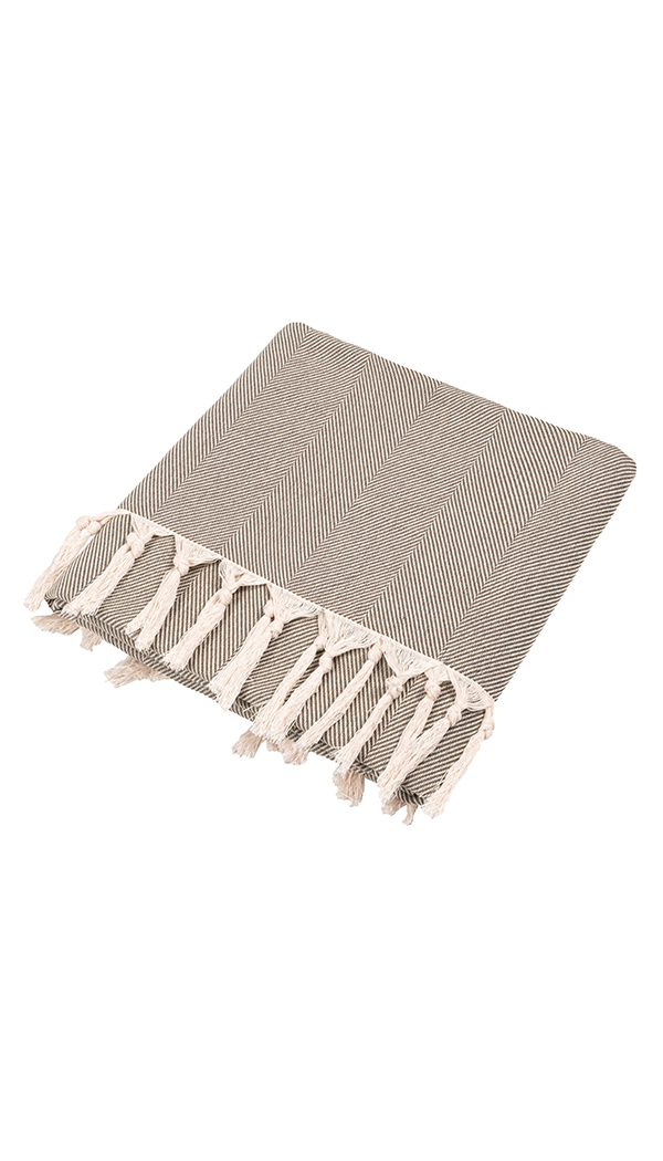 Herringbone Kahverengi Şal
