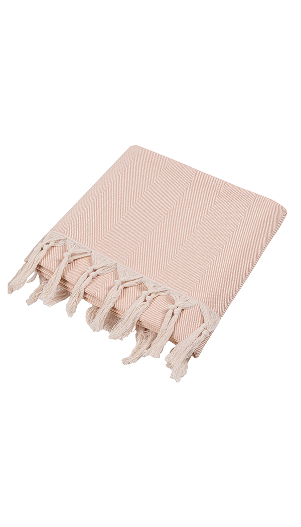 Herringbone Pembe Şal