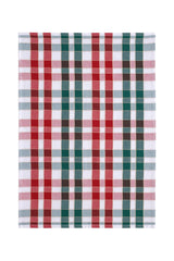 Yeni Yıl Temalı Simli Kırmızı Yeşil Ekoseli Mutfak Peçetesi 2li (50×70 cm)