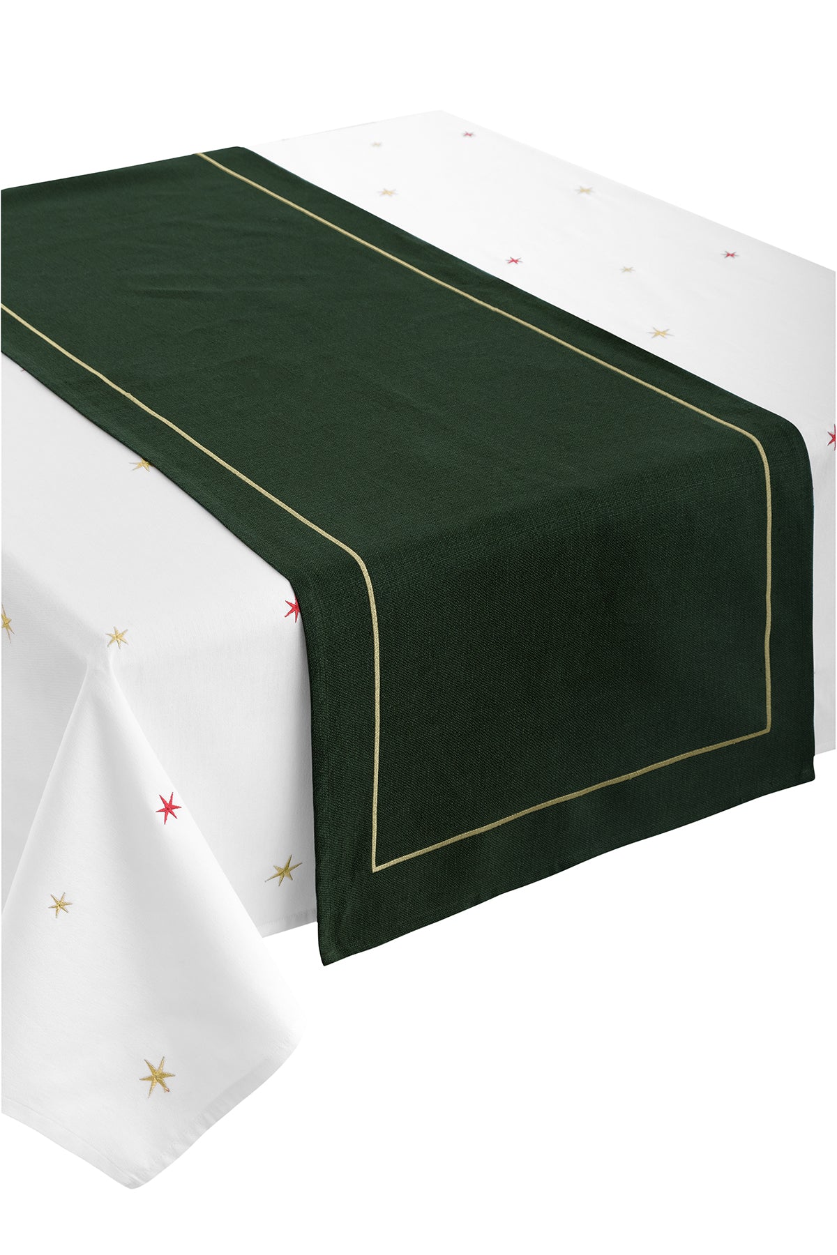 Keten Gold Çerçeve Nakışlı Runner (50×150 cm)