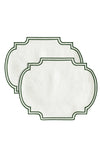 Yeşil Çerçeve Nakışlı Placemat 2'li Set (40×50 cm)