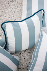 MARINE STRIPE AQUA BURGU BİYELİ 45X45 KIRLENT KILIFI
