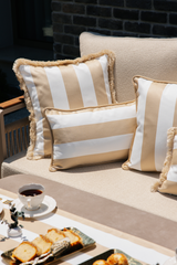 MARINE STRIPE BEJ PÜSKÜLLÜ KIRLENT KILIFI