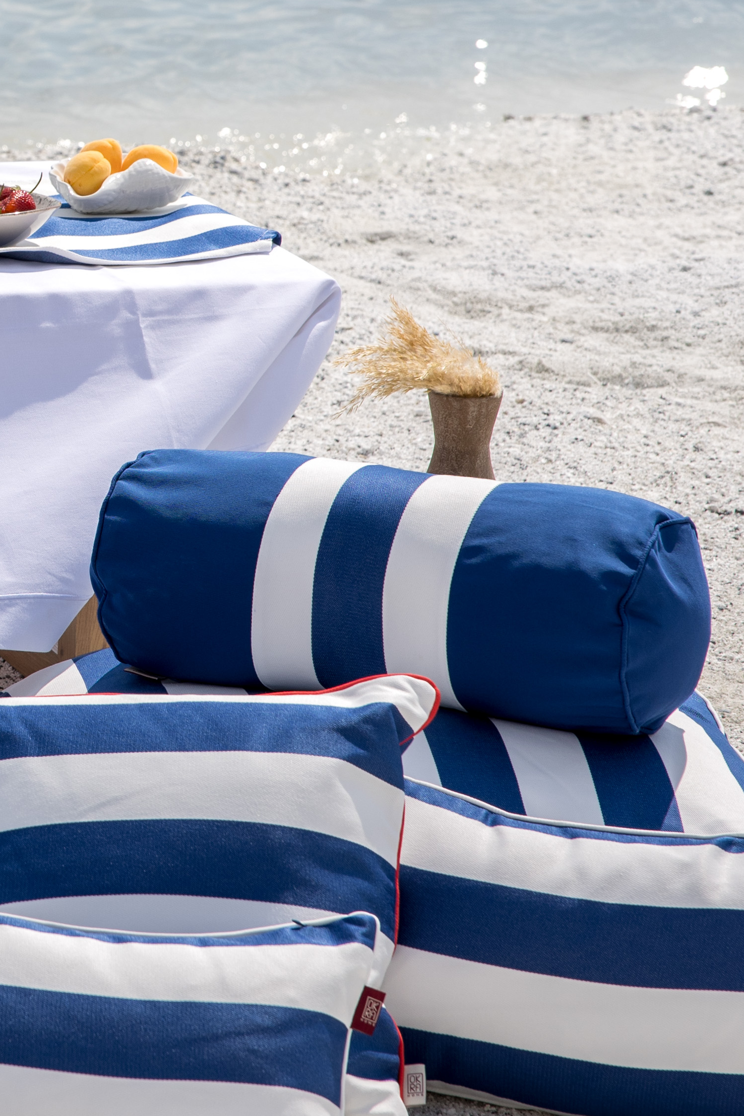 MARINE STRIPE LACİVERT ORTASI ŞERİTLİ SİLİNDİR KIRLENT